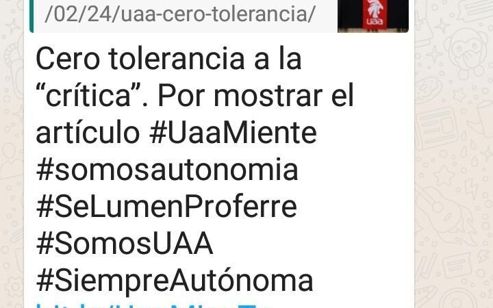 Cero tolerancia en la UAA, #MeToo y la cacería de brujas ¿cómo censura?