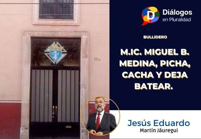 M.IC. Miguel B. Medina, picha, cacha y deja batear.