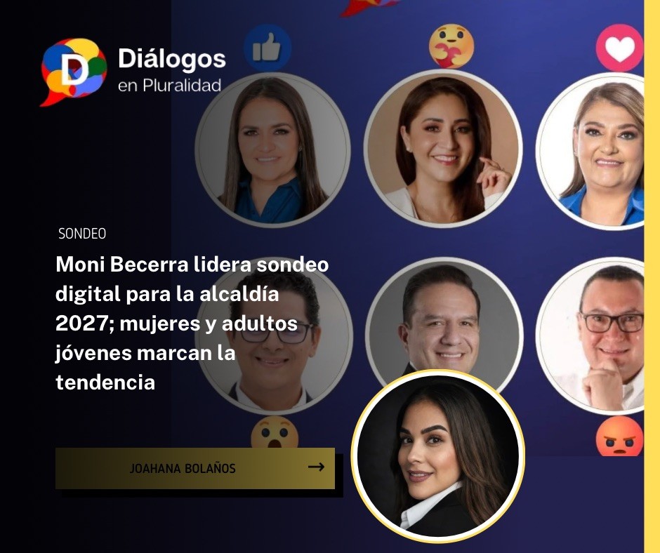 Moni Becerra lidera sondeo digital para la alcaldía 2027; mujeres y adultos jóvenes marcan la tendencia
