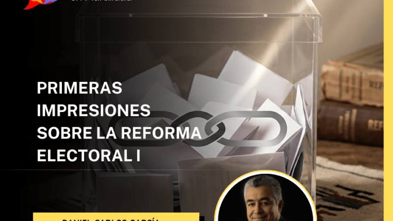 PRIMERAS IMPRESIONES SOBRE LA REFORMA ELECTORAL I