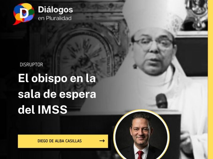 El obispo en la sala de espera del IMSS