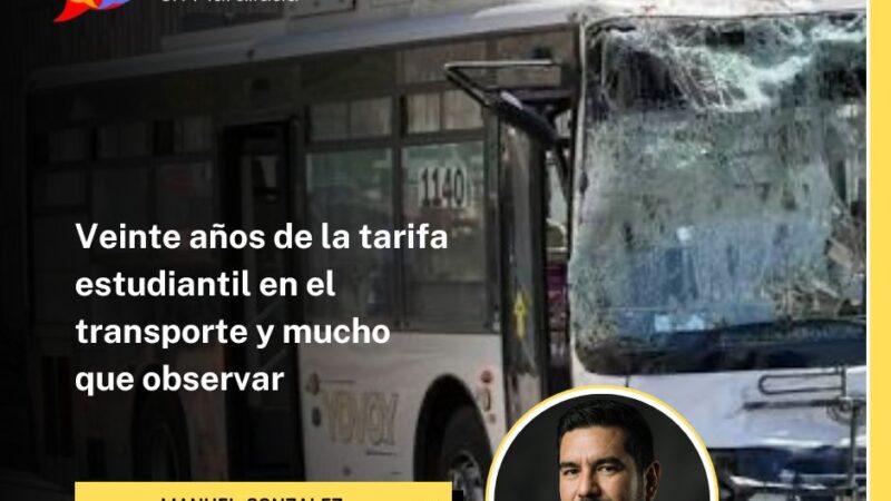 Veinte años de la tarifa estudiantil en el transporte y mucho que observar