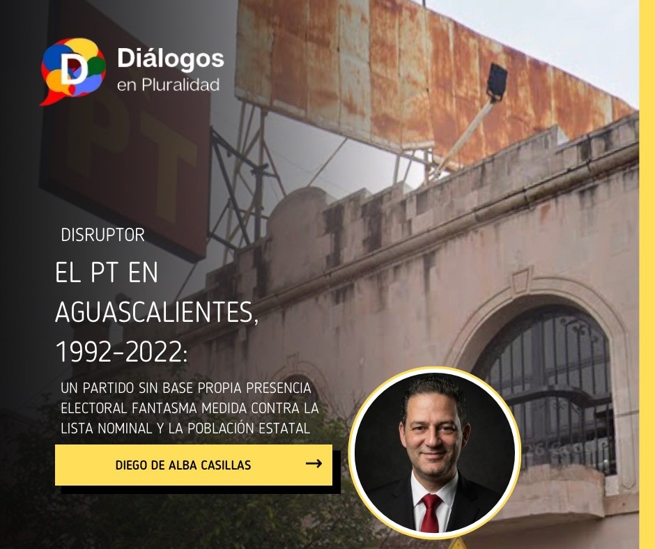 El PT en Aguascalientes, 1992–2022: un partido sin base propia presencia electoral fantasma medida contra la Lista Nominal y la población estatal