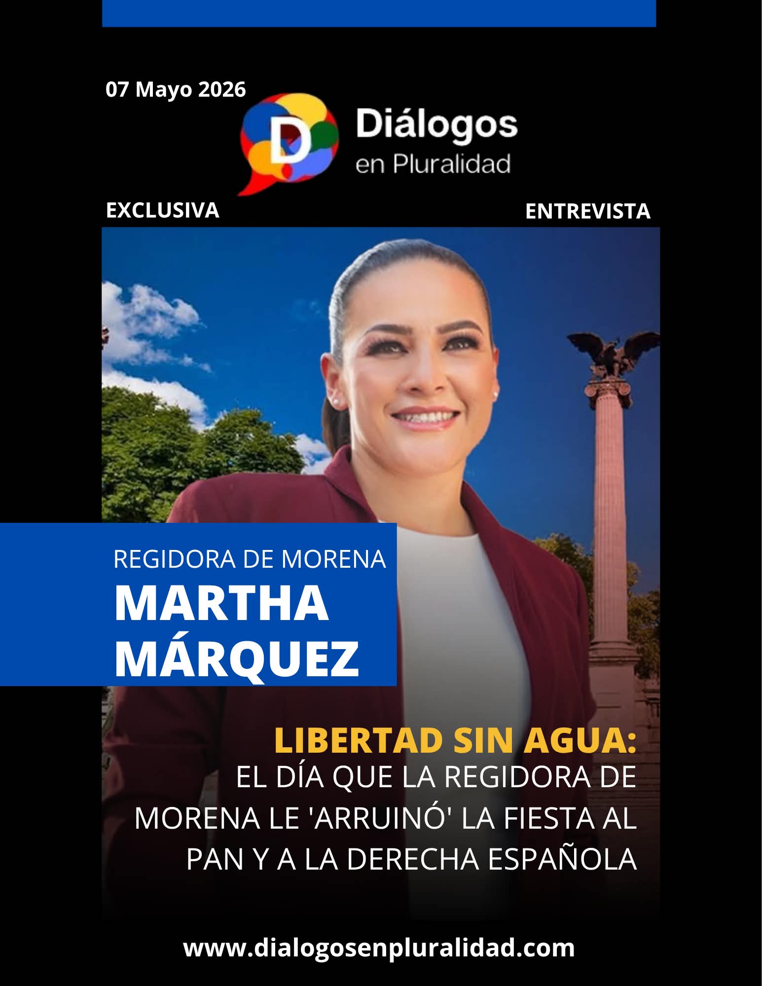 Libertad sin agua: El día que la regidora de Morena le ‘arruinó’ la fiesta al PAN y a la derecha española