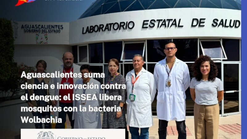 Aguascalientes suma ciencia e innovación contra el dengue: el ISSEA libera mosquitos con la bacteria Wolbachia
