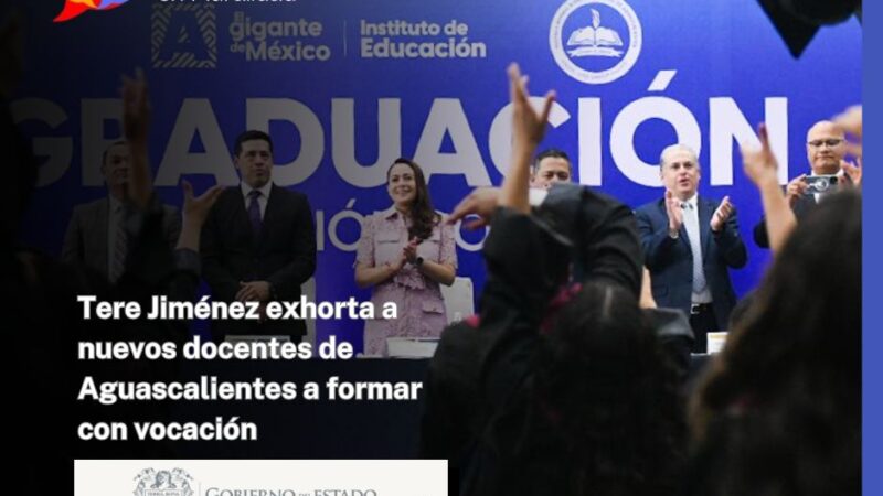 Tere Jiménez exhorta a nuevos docentes de Aguascalientes a formar con vocación
