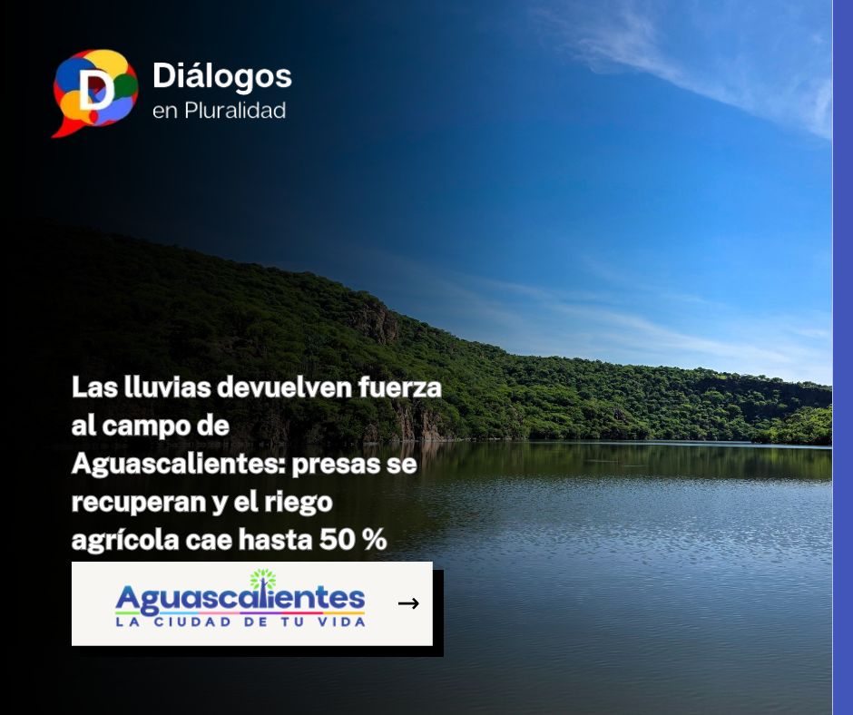 Las lluvias devuelven fuerza al campo de Aguascalientes: presas se recuperan y el riego agrícola cae hasta 50 %