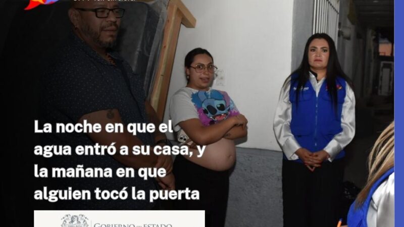 La noche en que el agua entró a su casa, y la mañana en que alguien tocó la puerta