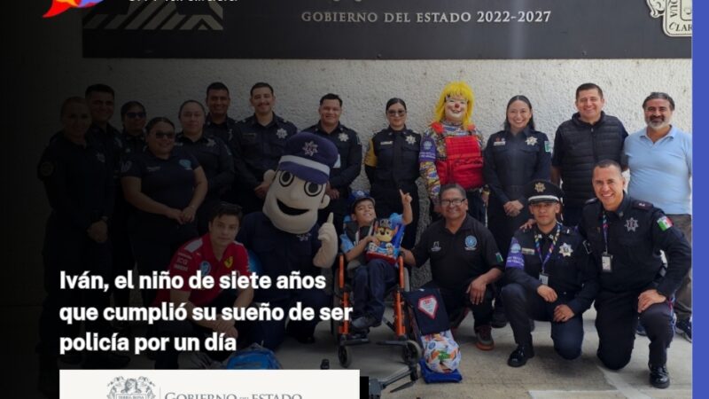 Iván, el niño de siete años que cumplió su sueño de ser policía por un día