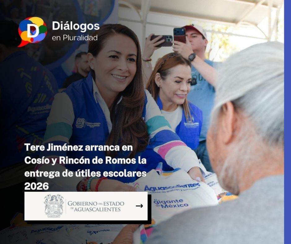 Tere Jiménez arranca en Cosío y Rincón de Romos la entrega de útiles escolares 2026