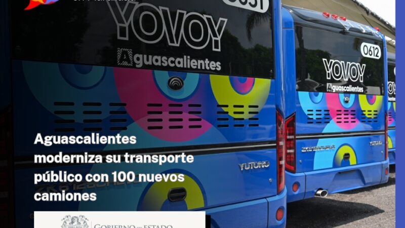 Aguascalientes moderniza su transporte público con 100 nuevos camiones