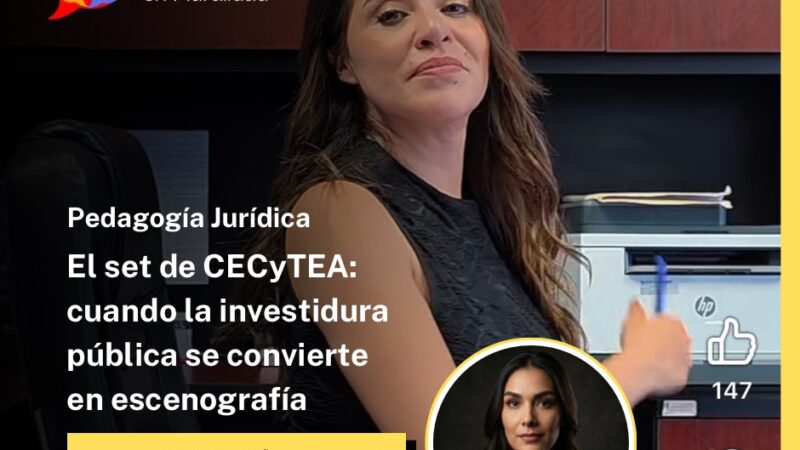 El set de CECyTEA: cuando la investidura pública se convierte en escenografía