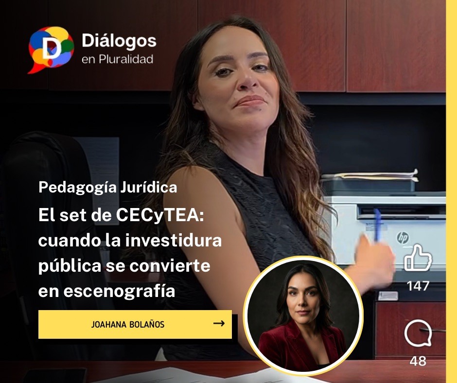 El set de CECyTEA: cuando la investidura pública se convierte en escenografía