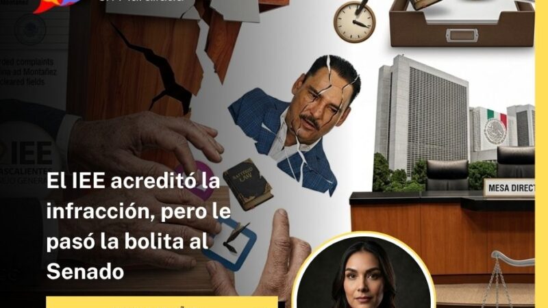 El IEE acreditó la infracción, pero le pasó la bolita al Senado