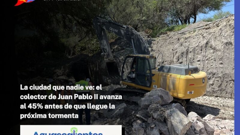 La ciudad que nadie ve: el colector de Juan Pablo II avanza al 45% antes de que llegue la próxima tormenta