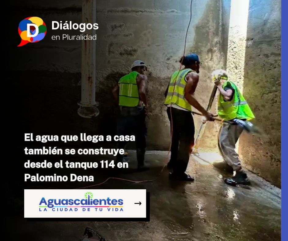 El agua que llega a casa también se construye desde el tanque 114 en Palomino Dena