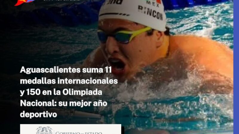 Aguascalientes suma 11 medallas internacionales y 150 en la Olimpiada Nacional: su mejor año deportivo