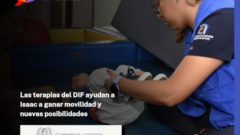 Las terapias del DIF ayudan a Isaac a ganar movilidad y nuevas posibilidades