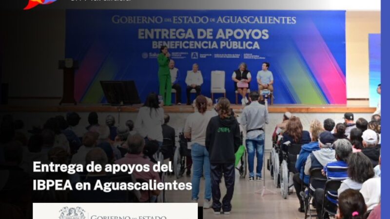 Entrega de apoyos del IBPEA en Aguascalientes