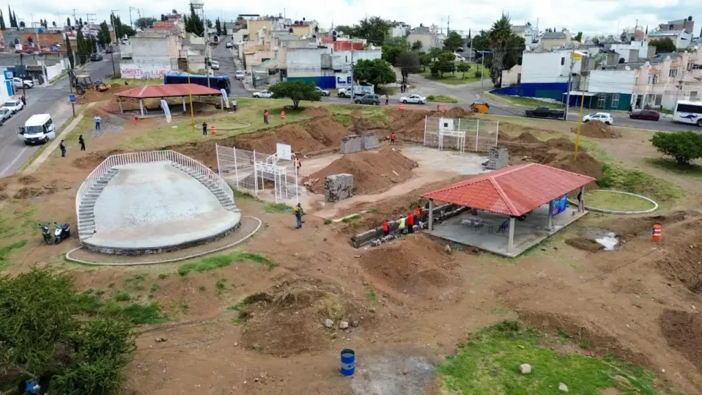 Toma aérea del parque de VNSA en pleno proceso de rehabilitación integral y delimitación de nuevas zonas de convivencia. 