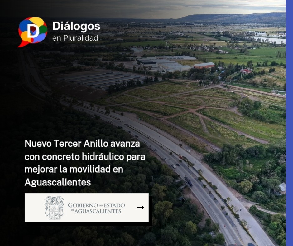 Nuevo Tercer Anillo avanza con concreto hidráulico para mejorar la movilidad en Aguascalientes