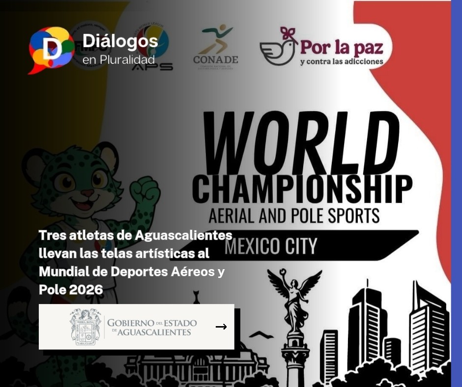 Tres atletas de Aguascalientes llevan las telas artísticas al Mundial de Deportes Aéreos y Pole 2026