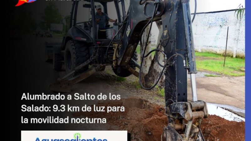 Alumbrado a Salto de los Salado: 9.3 km de luz para la movilidad nocturna