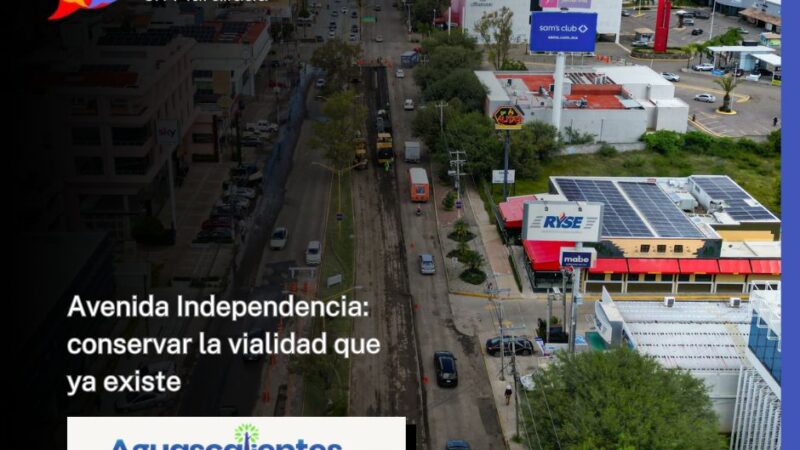 Avenida Independencia: conservar la vialidad que ya existe